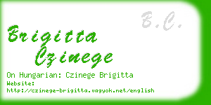 brigitta czinege business card